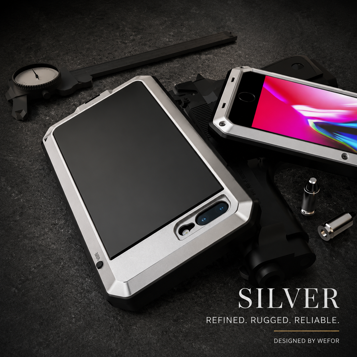 Premium iPhone Case Aluminum Metal Armor Bumper Shockproof Protective Cover Anti Fingerprint Non Slip Camera Protection Full Coverage Rugged Design