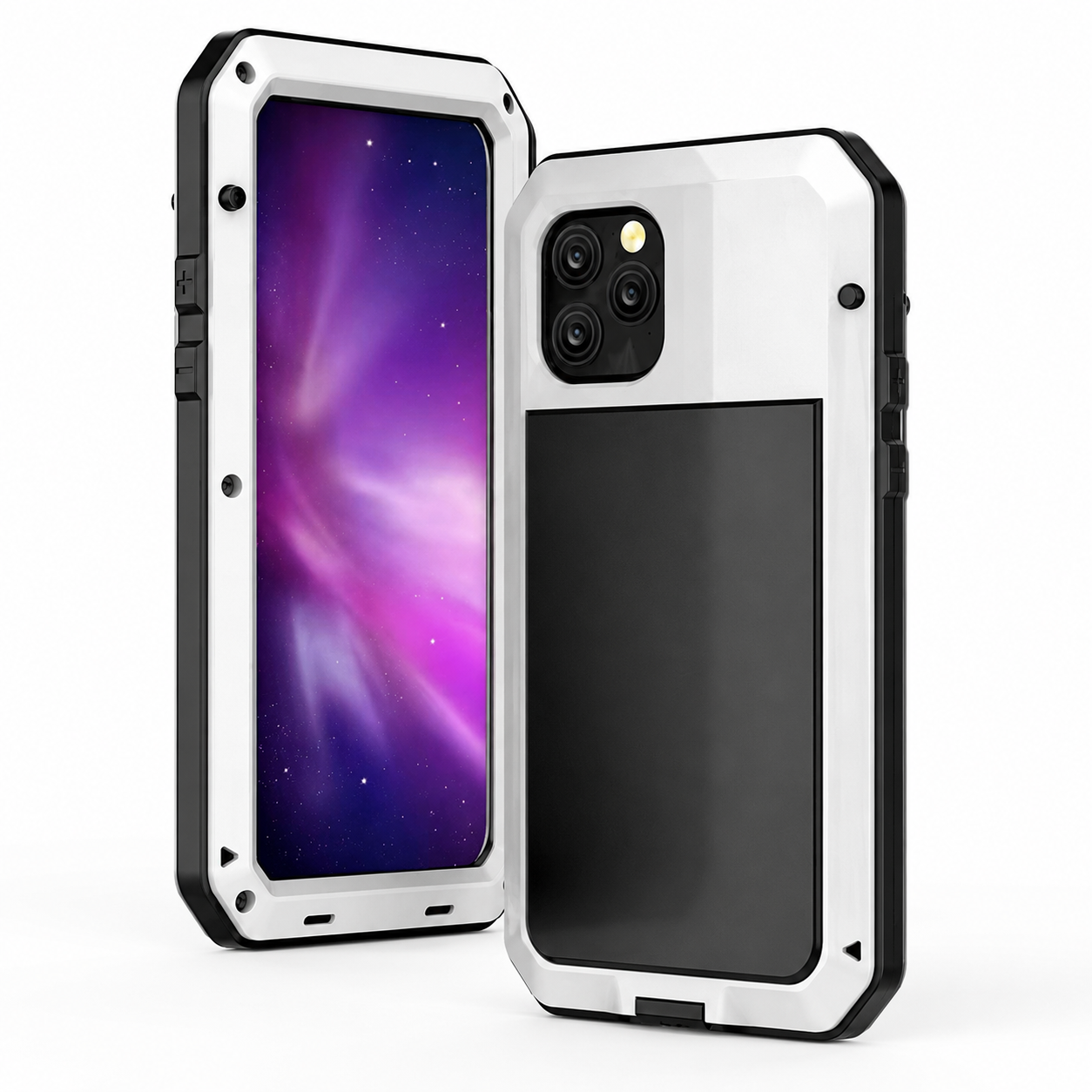 Premium iPhone Case Aluminum Metal Armor Bumper Shockproof Protective Cover Anti Fingerprint Non Slip Camera Protection Full Coverage Rugged Design