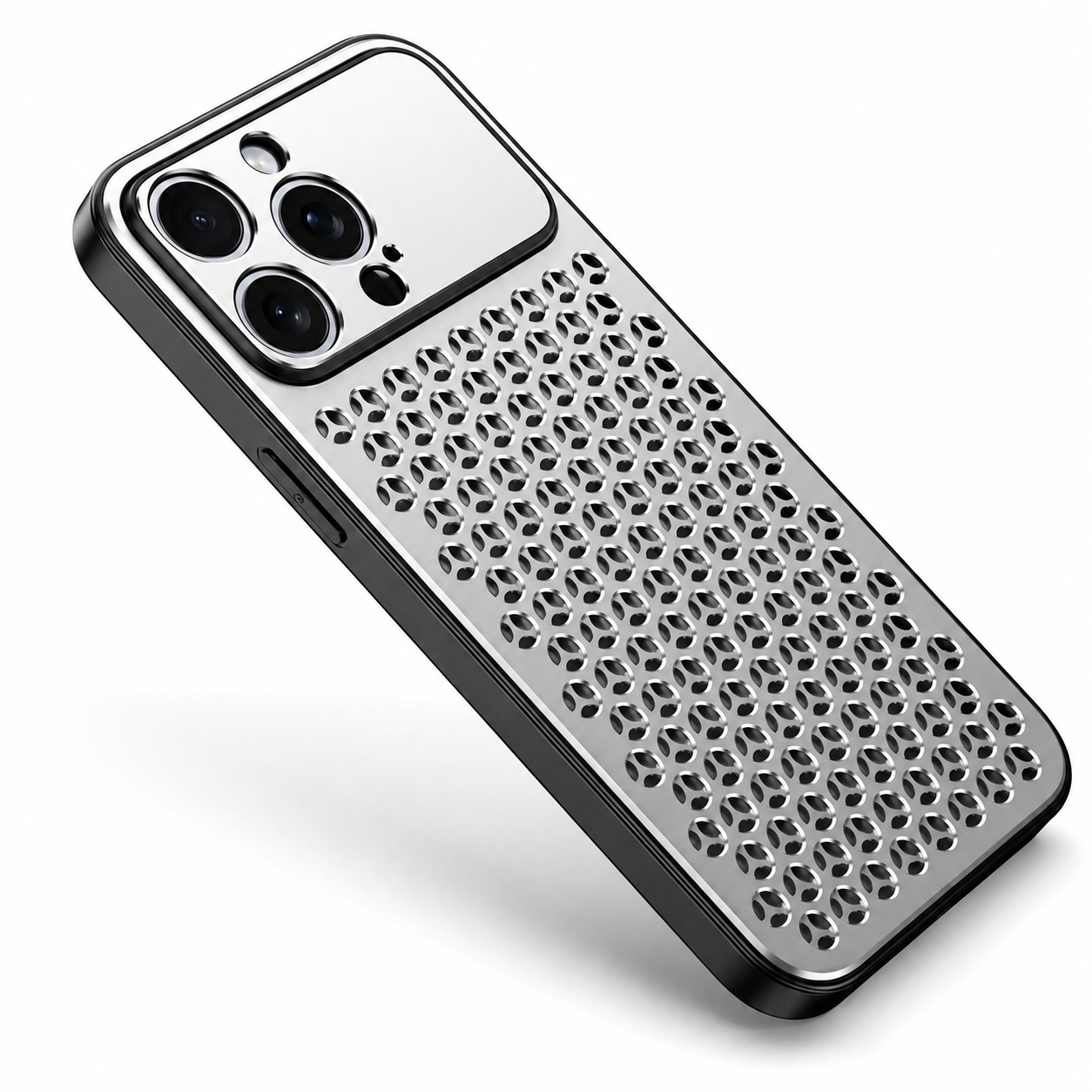 Premium iPhone Case Aluminum Metal Frame Breathable Back Cover Slim Anti Fingerprint Scratch Resistant Protective Camera Protection Full Coverage