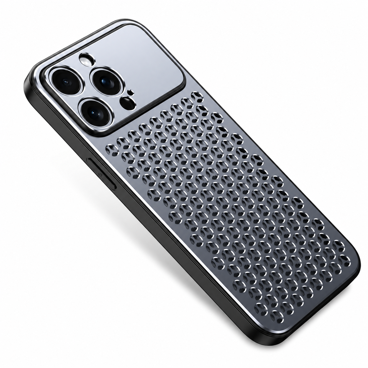 Premium iPhone Case Aluminum Metal Frame Breathable Back Cover Slim Anti Fingerprint Scratch Resistant Protective Camera Protection Full Coverage
