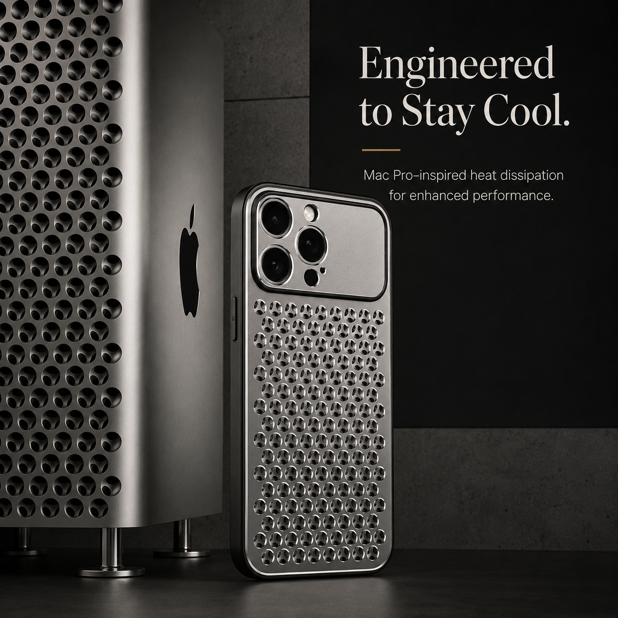 Premium iPhone Case Aluminum Metal Frame Breathable Back Cover Slim Anti Fingerprint Scratch Resistant Protective Camera Protection Full Coverage