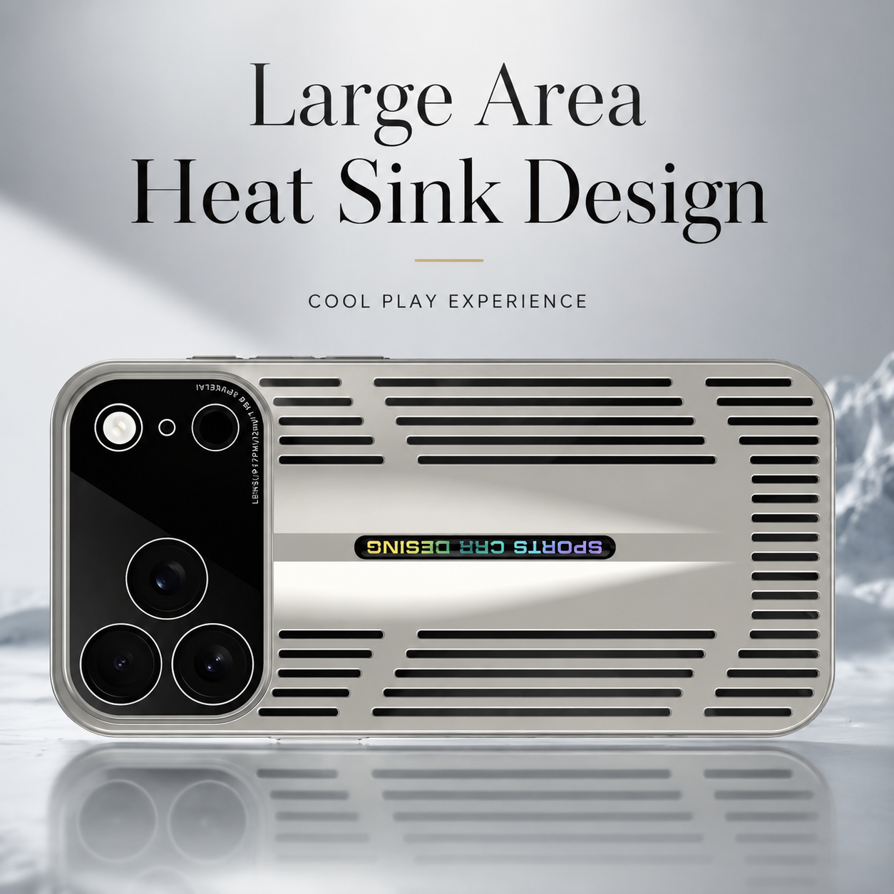 Premium iPhone Case Blade Style Cooling Heat Dissipation Shockproof PC TPU Protective Cover Slim Armor Plating Full Coverage Anti Scratch Design