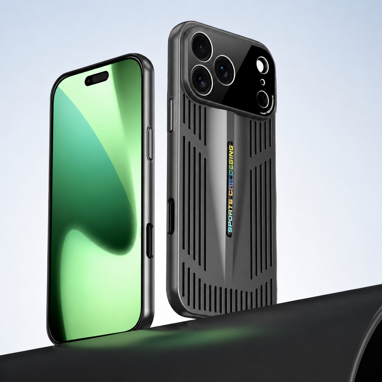 Premium iPhone Case Blade Style Cooling Heat Dissipation Shockproof PC TPU Protective Cover Slim Armor Plating Full Coverage Anti Scratch Design
