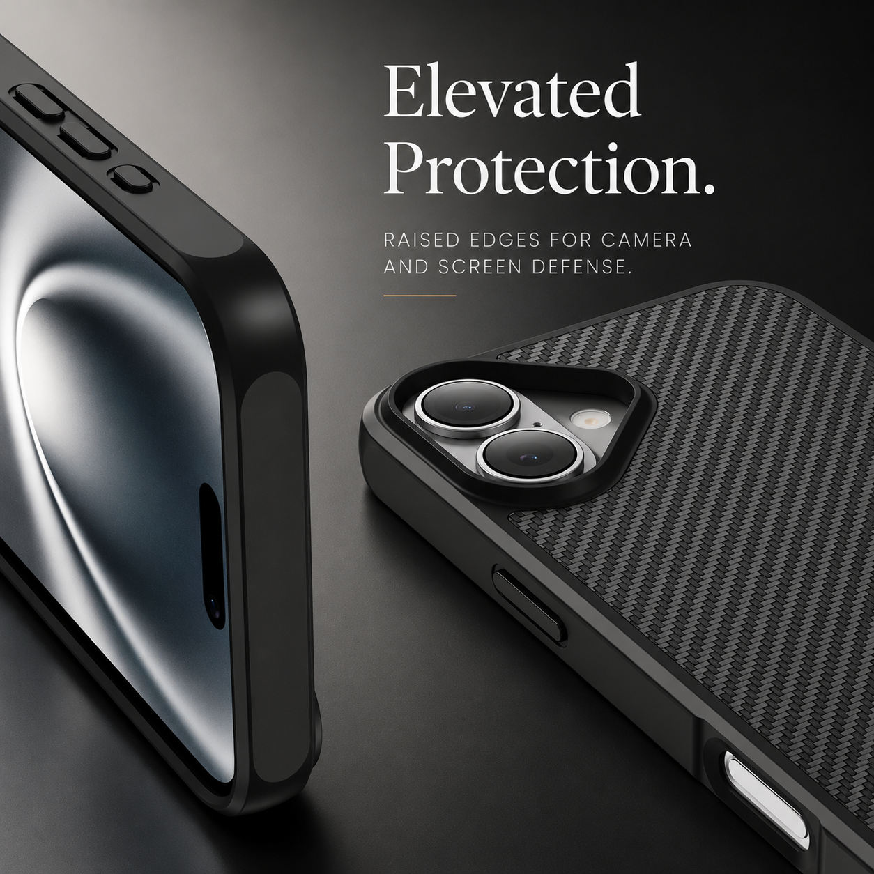 Premium iPhone Case Carbon Fiber Protective Cover Shockproof Drop Resistant Anti Fingerprint Non Slip Scratch Resistant Slim Full Coverage Design