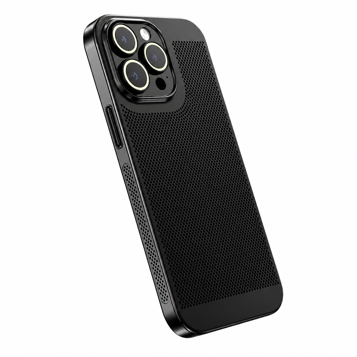Premium iPhone Case Cooling PC Shell Electroplated Hollow Cover Heat Dissipation Anti Fingerprint Non Slip Lightweight Half Wrapped Slim Protective Design