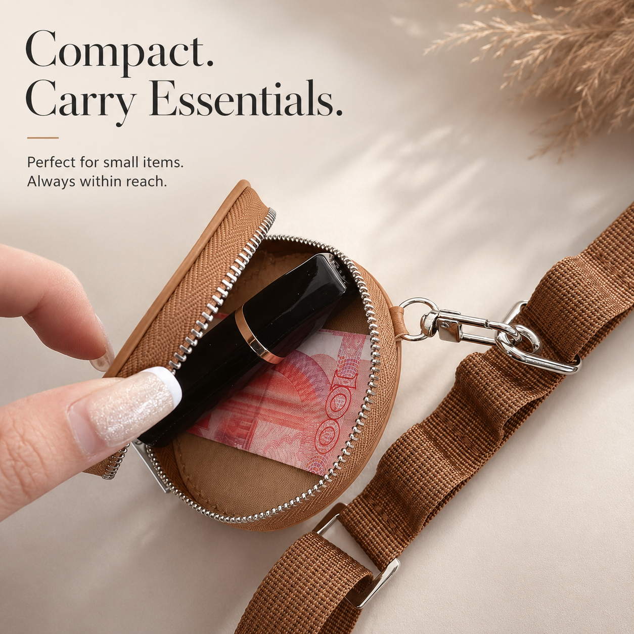 Premium iPhone Case Crossbody Wallet Cover Card Holder Zipper Coin Purse Lanyard Strap Shockproof PU Leather Protective Full Coverage Anti Scratch Design
