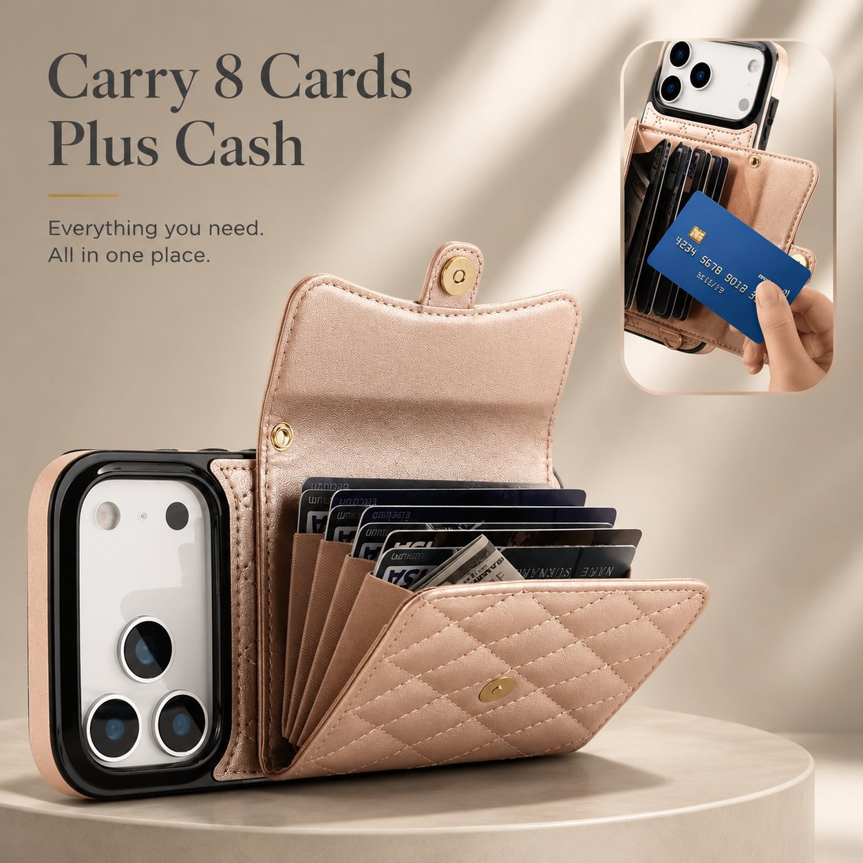 Premium iPhone Case Crossbody Wallet Cover Leather Card Holder Coin Pocket Shoulder Strap Wrist Lanyard Shockproof Full Coverage Protective Design