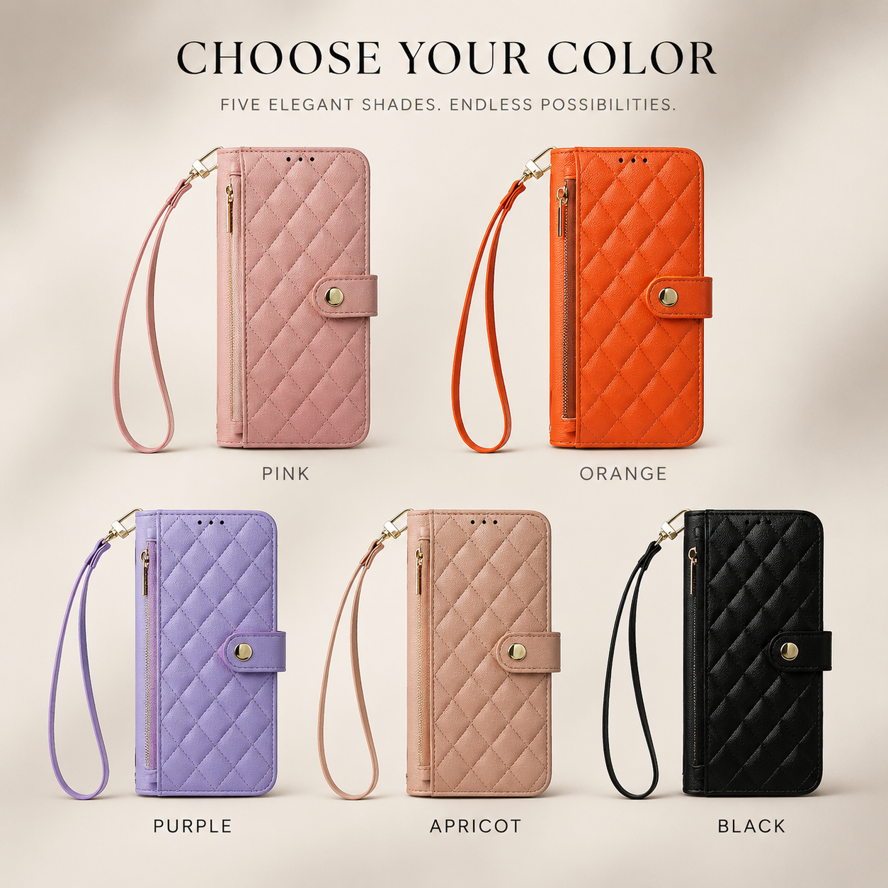 Premium iPhone Case Crossbody Wallet PU Leather Cover Card Holder Lanyard Strap Shockproof Anti Scratch Non Slip Full Coverage Slim Design