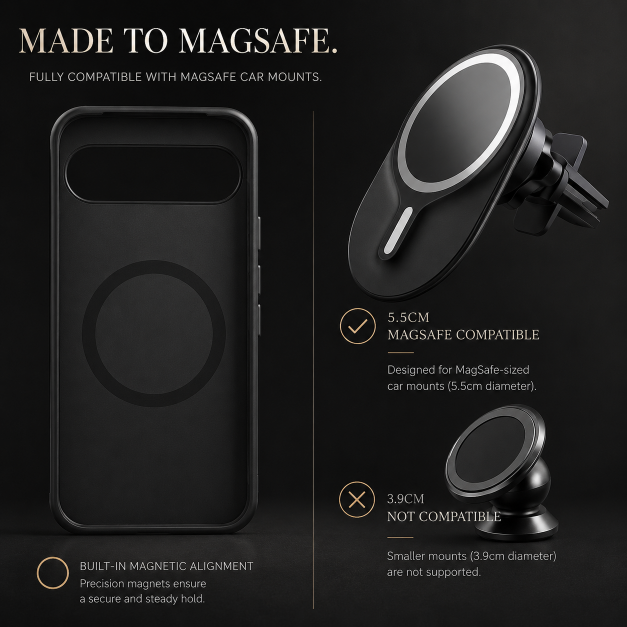 Premium iPhone Case MagSafe Compatible 600D Kevlar Aramid Cover Invisible Camera Ring Stand Shockproof Slim Half Wrapped Protective Design