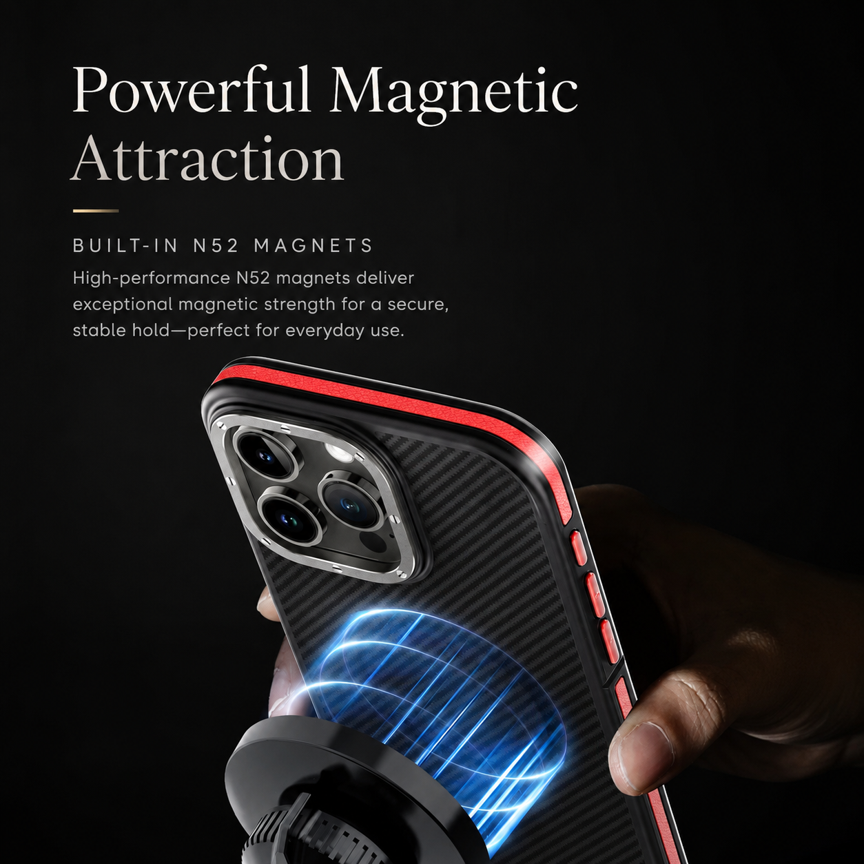 Premium iPhone Case MagSafe Compatible 600D Kevlar Carbon Fiber Cover Metal Camera Ring Shockproof Anti Scratch Slim Half Wrapped Design