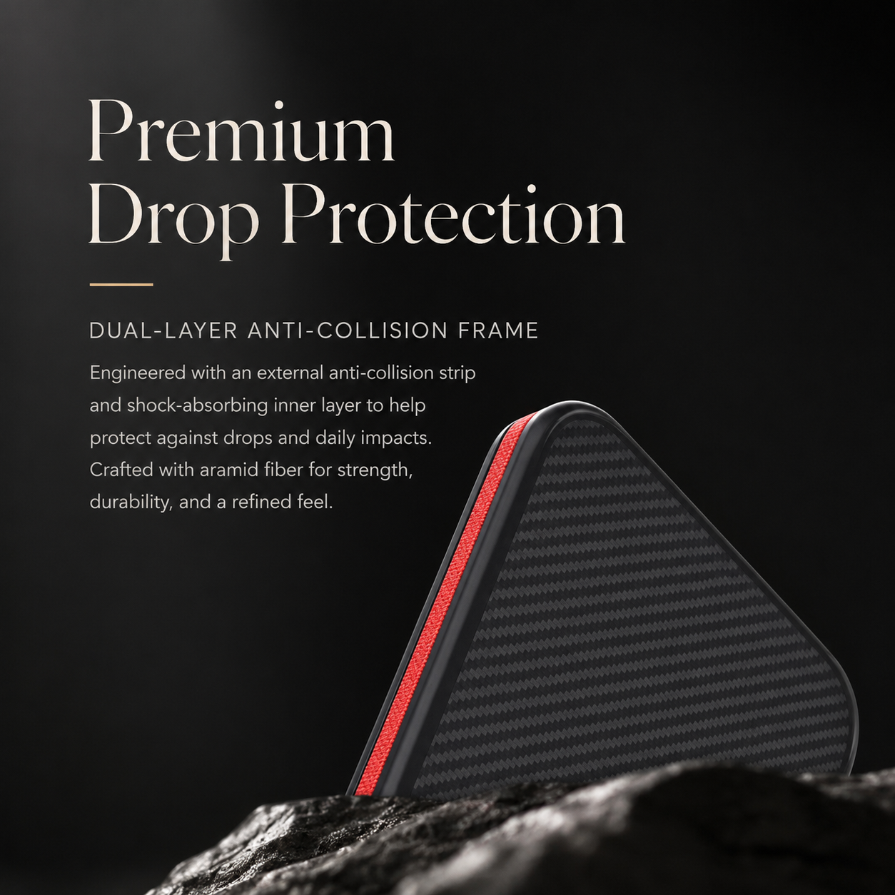 Premium iPhone Case MagSafe Compatible 600D Kevlar Carbon Fiber Cover Metal Camera Ring Shockproof Anti Scratch Slim Half Wrapped Design