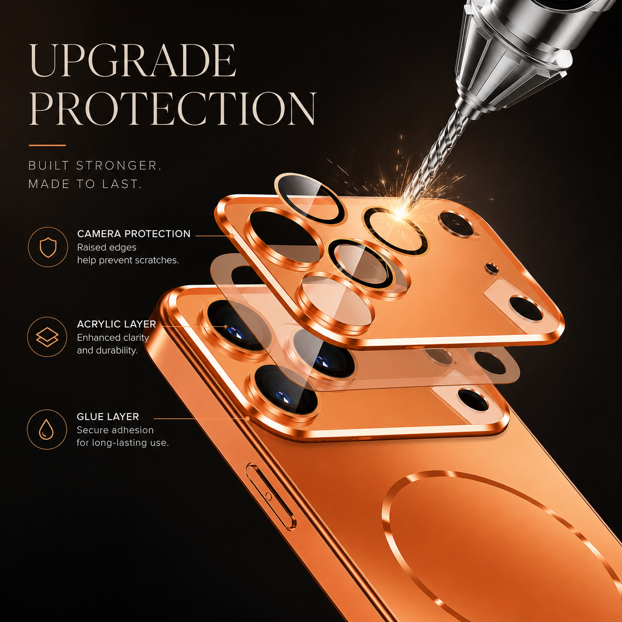 Premium iPhone Case MagSafe Compatible AG Matte Acrylic Protective Cover Magnetic Wireless Charging Camera Lens Protection Slim Hard Back Full Coverage