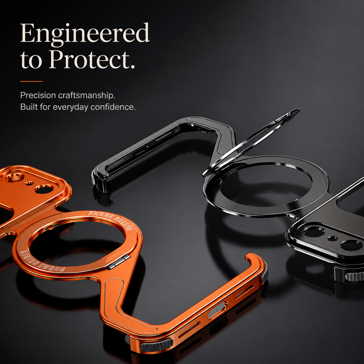 Premium iPhone Case MagSafe Compatible Aluminum Alloy Frameless Magnetic Bumper Z Shape Shockproof Metal Edge Slim Lightweight Camera Protection