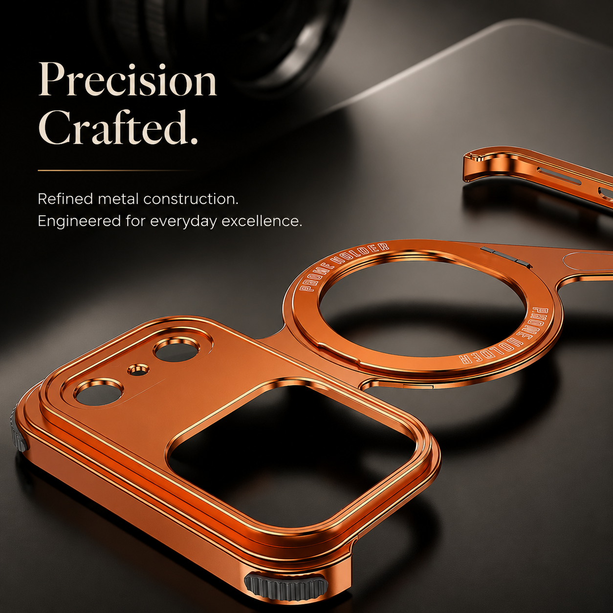 Premium iPhone Case MagSafe Compatible Aluminum Alloy Frameless Magnetic Bumper Z Shape Shockproof Metal Edge Slim Lightweight Camera Protection