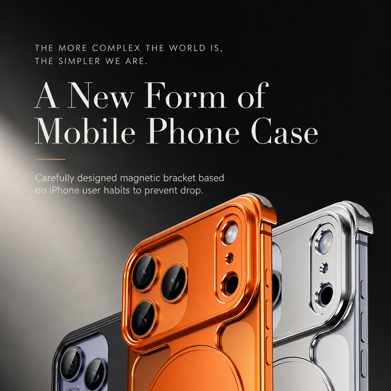 Premium iPhone Case MagSafe Compatible Aluminum Alloy Frameless Magnetic Bumper Z Shape Shockproof Metal Edge Slim Lightweight Camera Protection