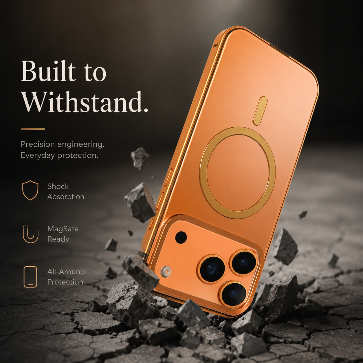 Premium iPhone Case MagSafe Compatible Aluminum Alloy Matte Hard Back Cover Shockproof Magnetic Glass Camera Protection Slim Lightweight Full Coverage