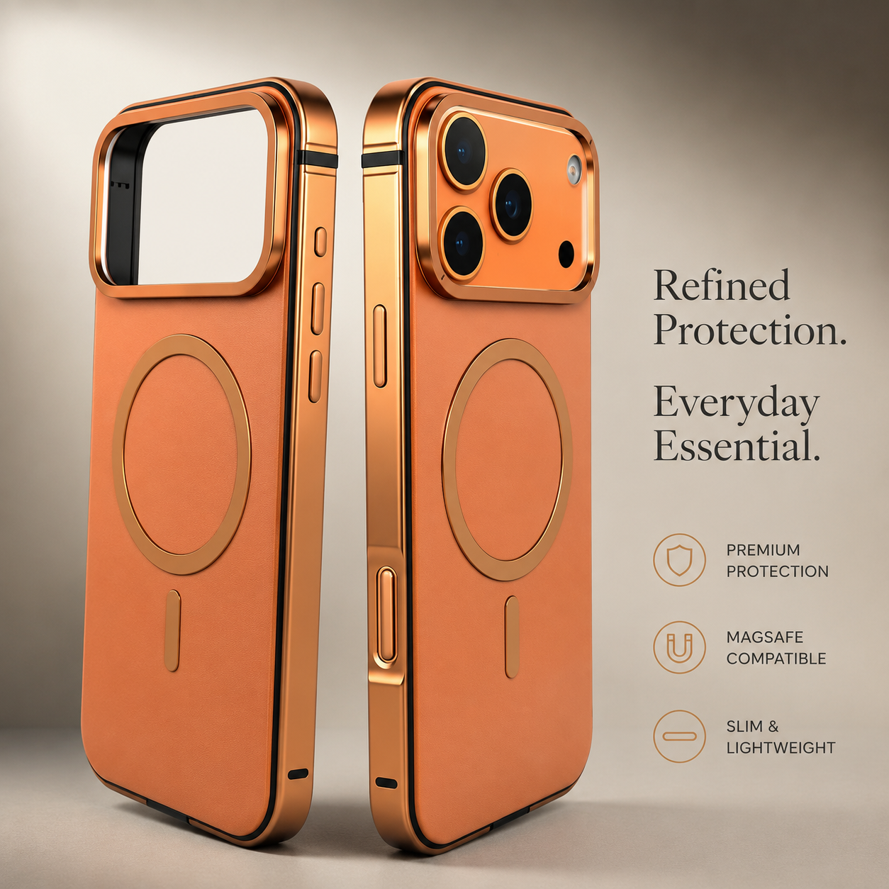 Premium iPhone Case MagSafe Compatible Aluminum Alloy Matte Hard Back Cover Shockproof Magnetic Glass Camera Protection Slim Lightweight Full Coverage