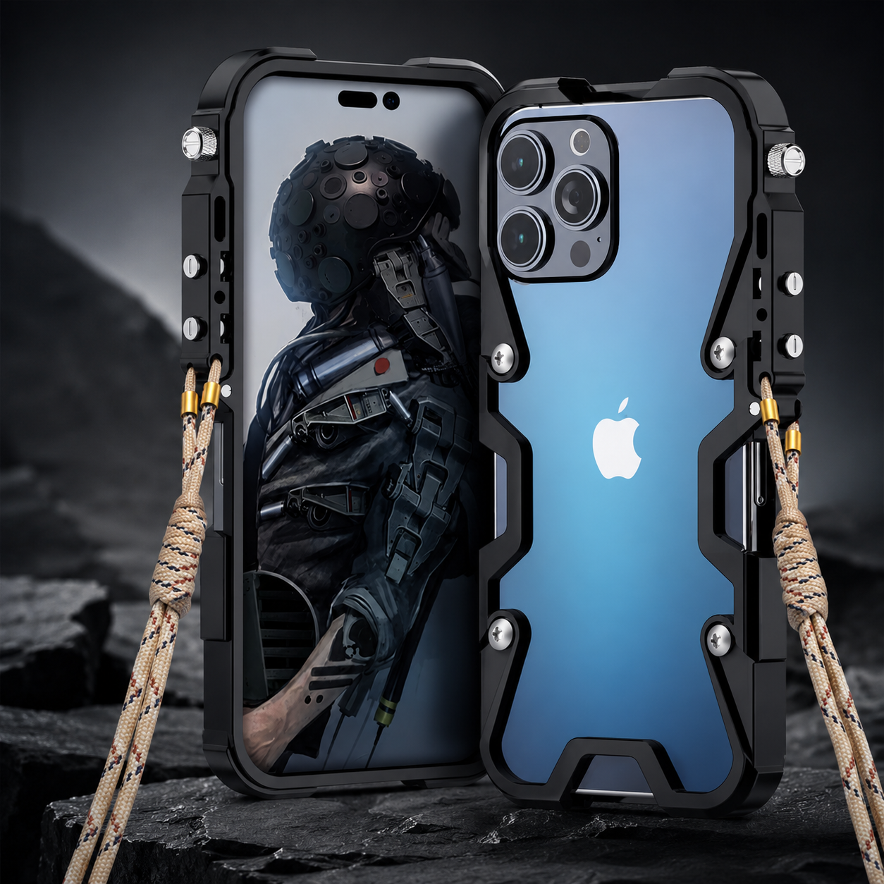 Premium iPhone Case MagSafe Compatible Aluminum Armor Bumper Rugged Protective Cover Shockproof Metal Frame Heavy Duty Slim Industrial Design
