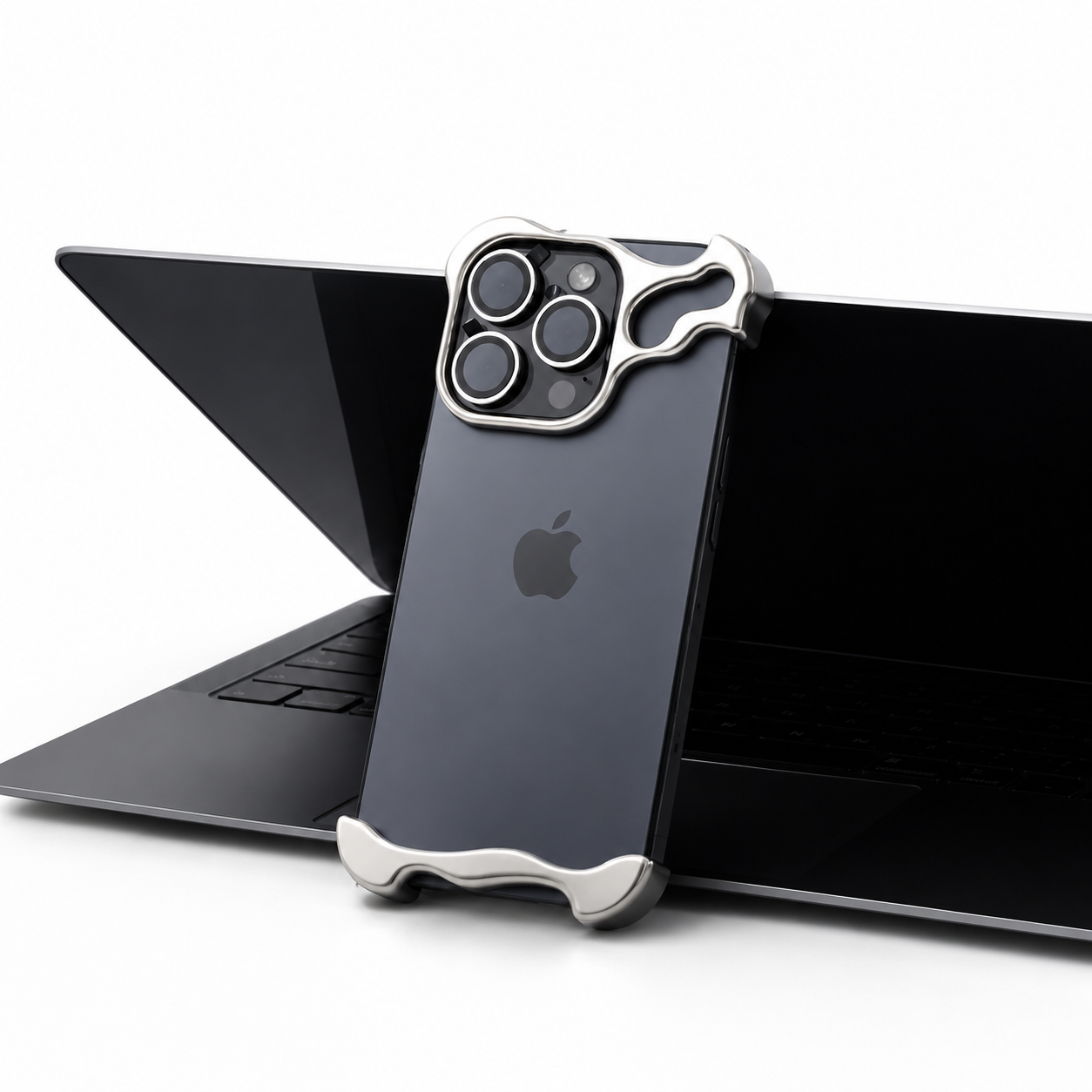 Premium iPhone Case MagSafe Compatible Aluminum Bumper Ultra Thin Metal Frame Cover Shockproof Camera Lens Protection Slim Minimal Design Full Coverage