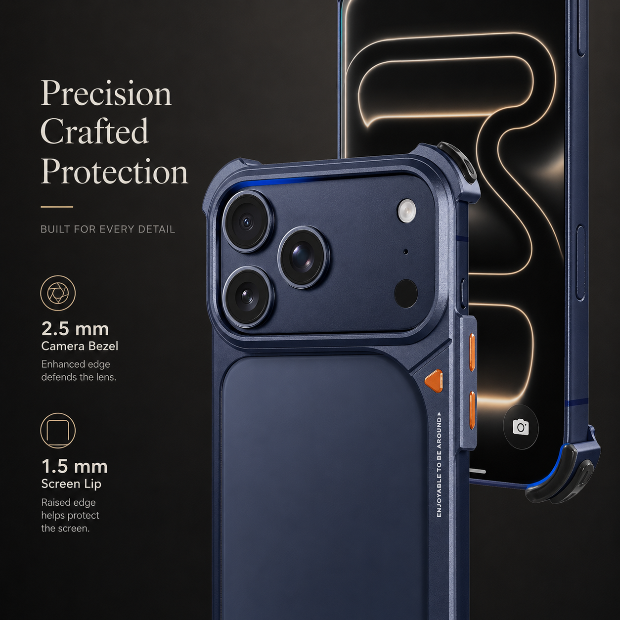 Premium iPhone Case MagSafe Compatible Aluminum Frame Bumper Protective Cover Metal Camera Lens Protection Shockproof Lightweight Non Slip Open Back Design