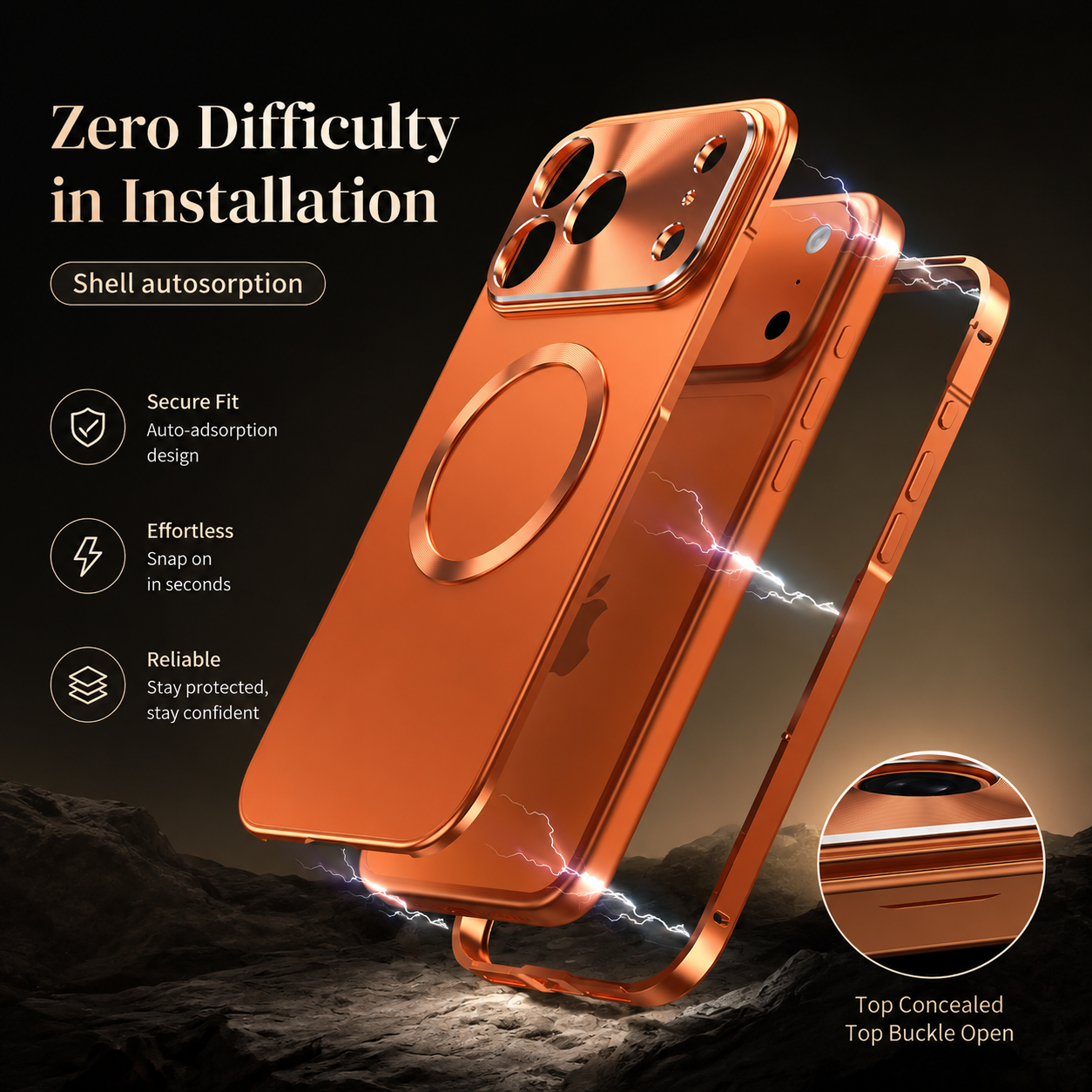 Premium iPhone Case MagSafe Compatible Aluminum Frame Frosted PC Back Ultra Thin Matte Cover Magnetic Shockproof Protective Anti Scratch Slim Design