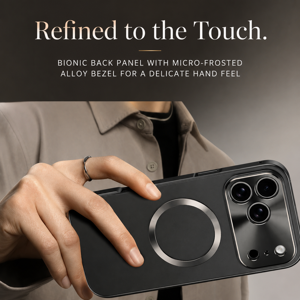 Premium iPhone Case MagSafe Compatible Aluminum Frame Frosted PC Back Ultra Thin Matte Cover Magnetic Shockproof Protective Anti Scratch Slim Design