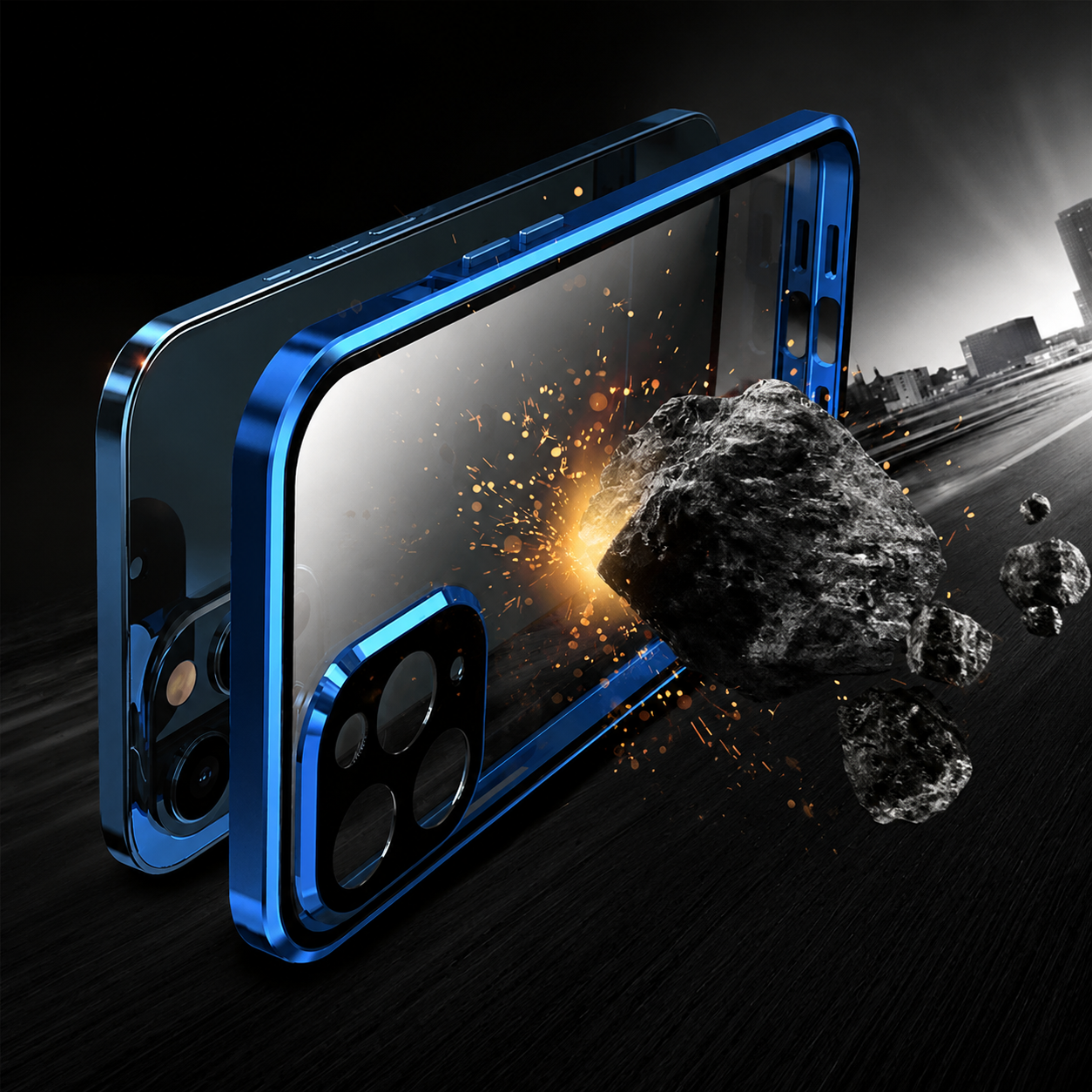 Premium iPhone Case MagSafe Compatible Aluminum Glass Full Body Cover Transparent Magnetic Shockproof Protective 360 Camera Lens Guard Slim Design