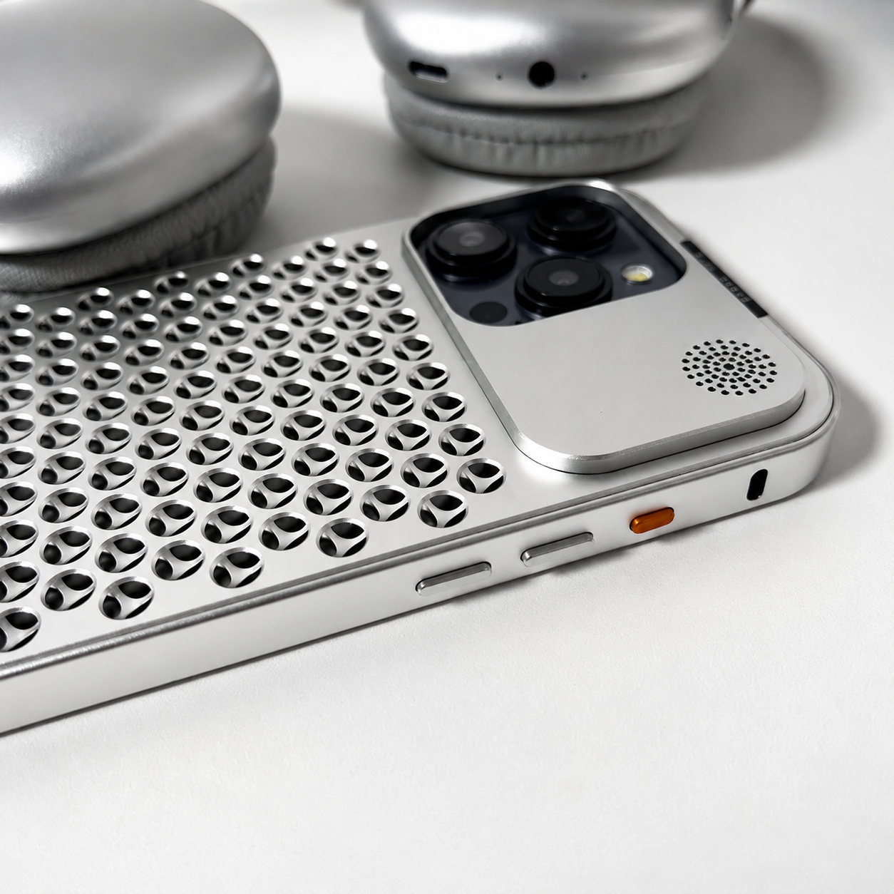 Premium iPhone Case MagSafe Compatible Aluminum Metal Frame Heat Dissipation Magnetic Cover Shockproof Protective Camera Lens Guard Slim Full Coverage
