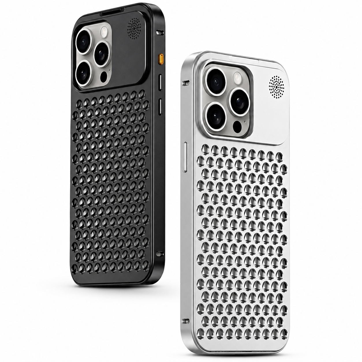 Premium iPhone Case MagSafe Compatible Aluminum Metal Frame Heat Dissipation Magnetic Cover Shockproof Protective Camera Lens Guard Slim Full Coverage