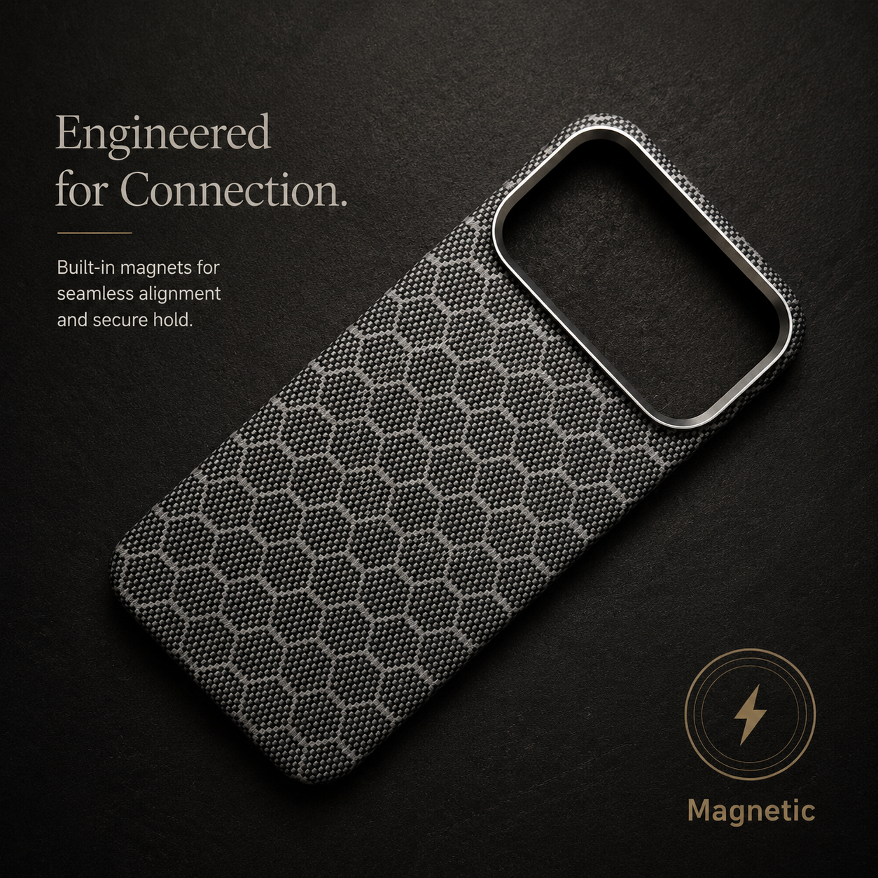 Premium iPhone Case MagSafe Compatible Aramid Carbon Fiber Cover Ultra Thin Magnetic Shockproof Anti Scratch Lightweight Slim Protective Design