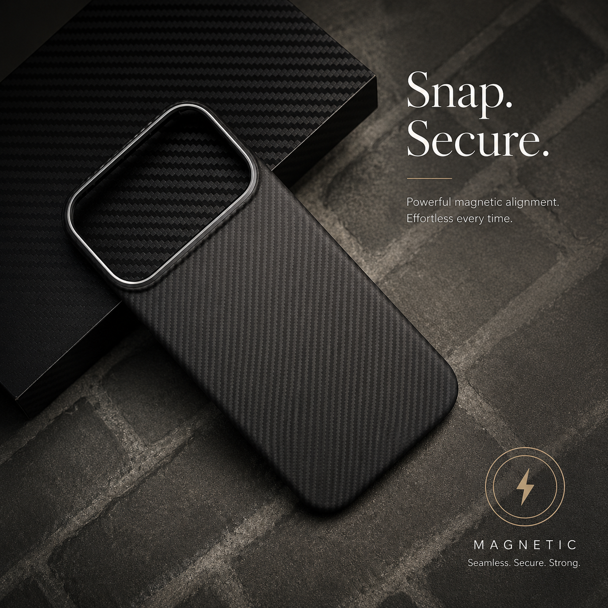 Premium iPhone Case MagSafe Compatible Aramid Carbon Fiber Cover Ultra Thin Magnetic Shockproof Anti Scratch Lightweight Slim Protective Design