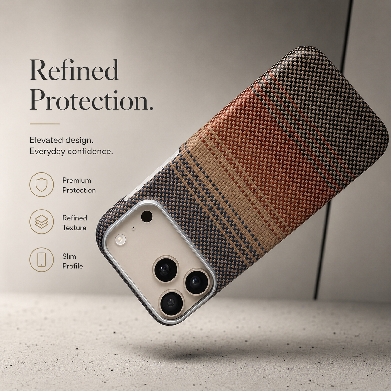 Premium iPhone Case MagSafe Compatible Aramid Carbon Fiber Cover Ultra Thin Magnetic Shockproof Anti Scratch Lightweight Slim Protective Design