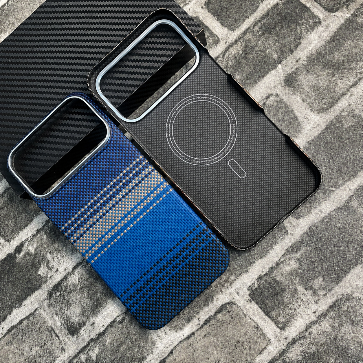 Premium iPhone Case MagSafe Compatible Aramid Carbon Fiber Cover Ultra Thin Raised Lens Screen Guard Anti Scratch Matte Non Slip Full Protection Design