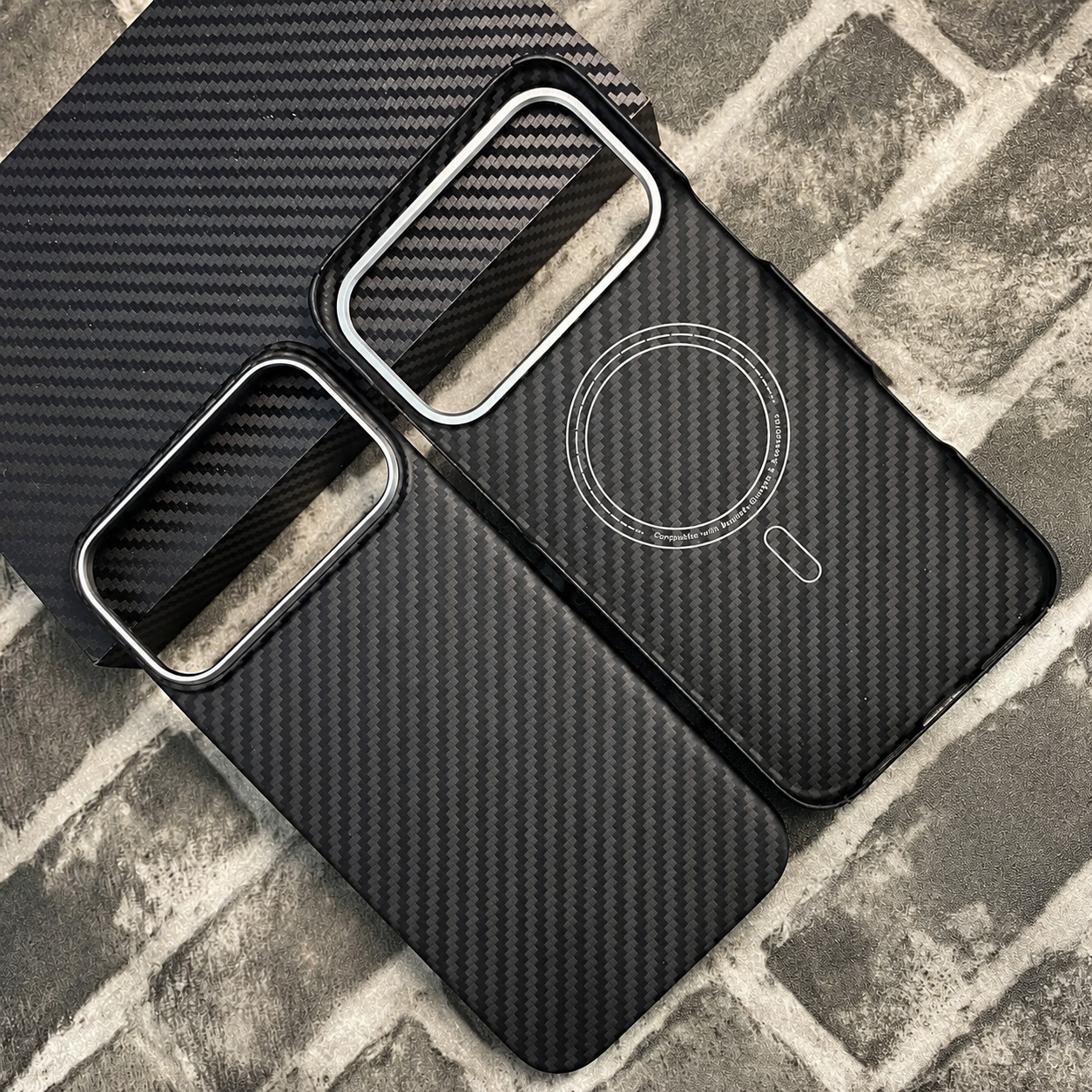 Premium iPhone Case MagSafe Compatible Aramid Carbon Fiber Cover Ultra Thin Raised Lens Screen Guard Anti Scratch Matte Non Slip Full Protection Design