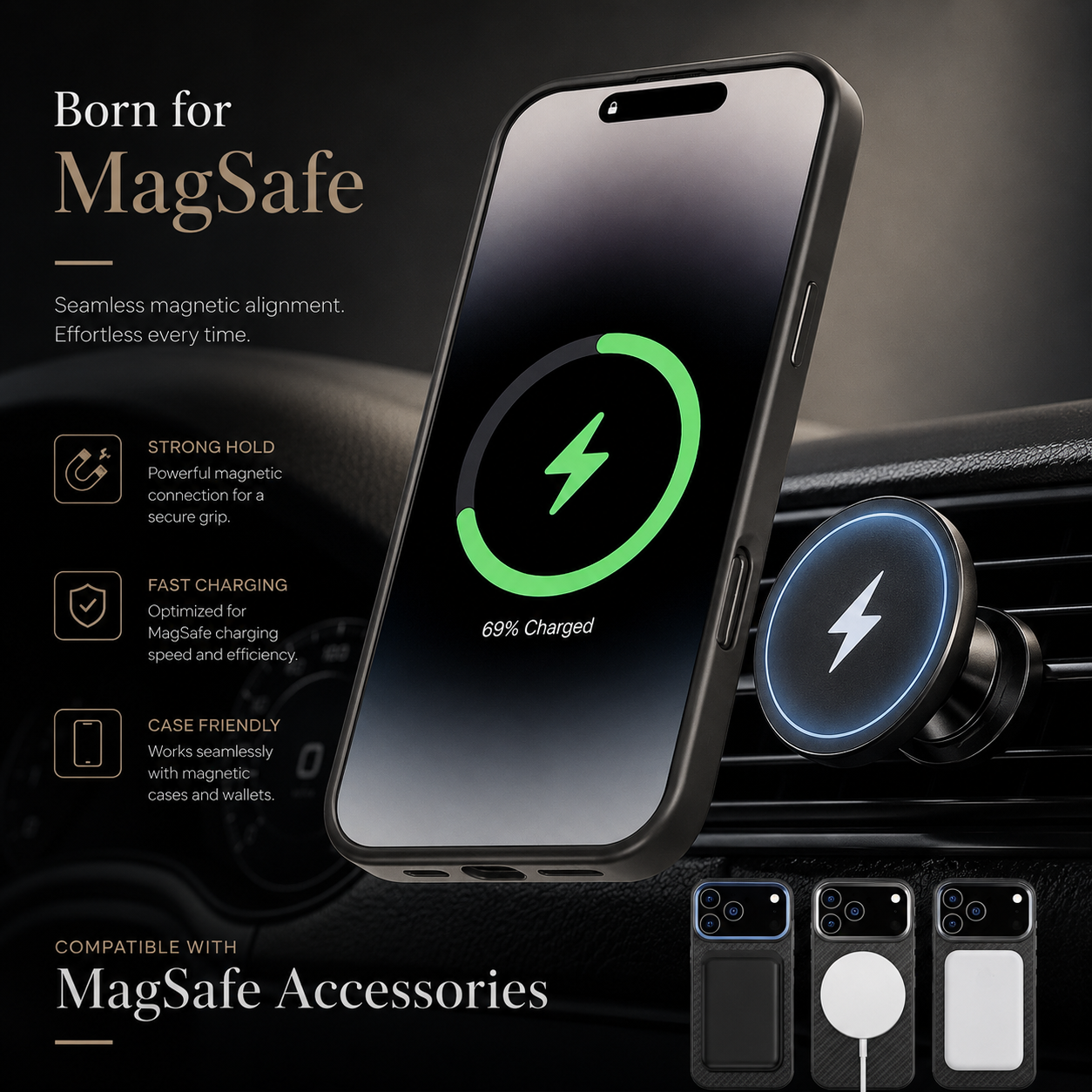 Premium iPhone Case MagSafe Compatible Aramid Fiber Protective Cover Ultra Thin Full Coverage Shockproof Camera Lens Protection Anti Scratch Non Slip Design