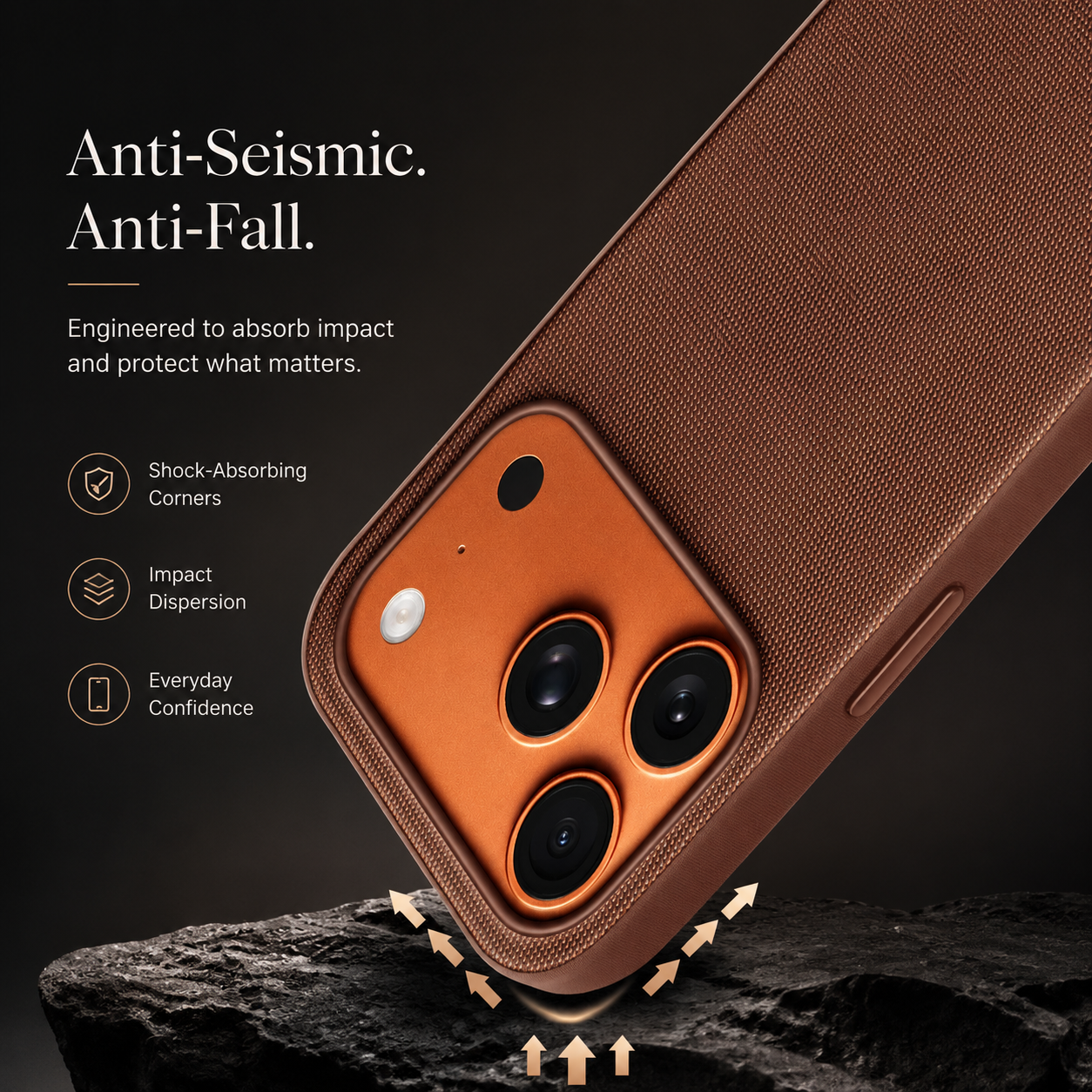 Premium iPhone Case MagSafe Compatible Business Cover Polyester Fiber Shockproof Wireless Charging Full Coverage Anti Scratch Slim Professional Design