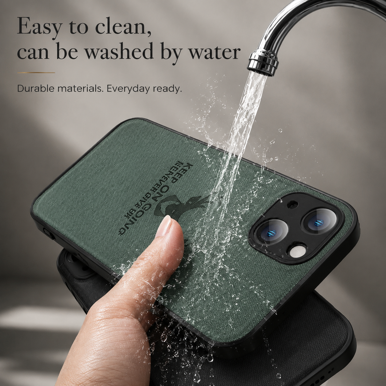 Premium iPhone Case MagSafe Compatible Canvas Texture Deer Pattern Magnetic Cover Shockproof Bumper Frame Camera Lens Guard Slim Full Coverage Design
