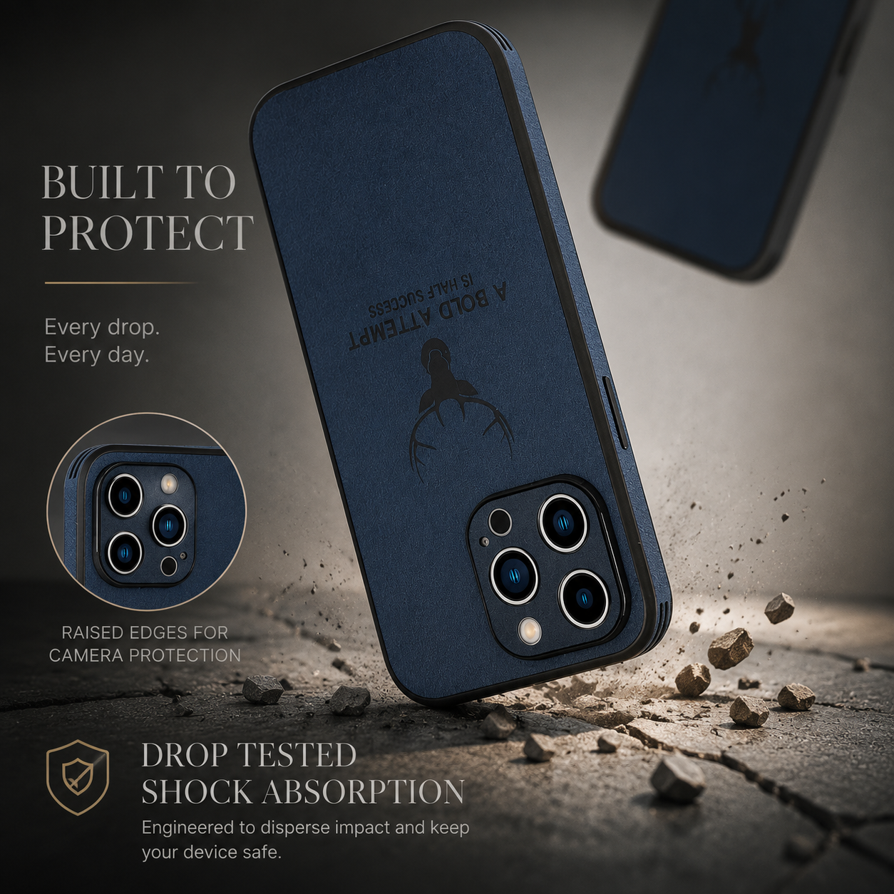 Premium iPhone Case MagSafe Compatible Canvas Texture Deer Pattern Magnetic Cover Shockproof Bumper Frame Camera Lens Guard Slim Full Coverage Design