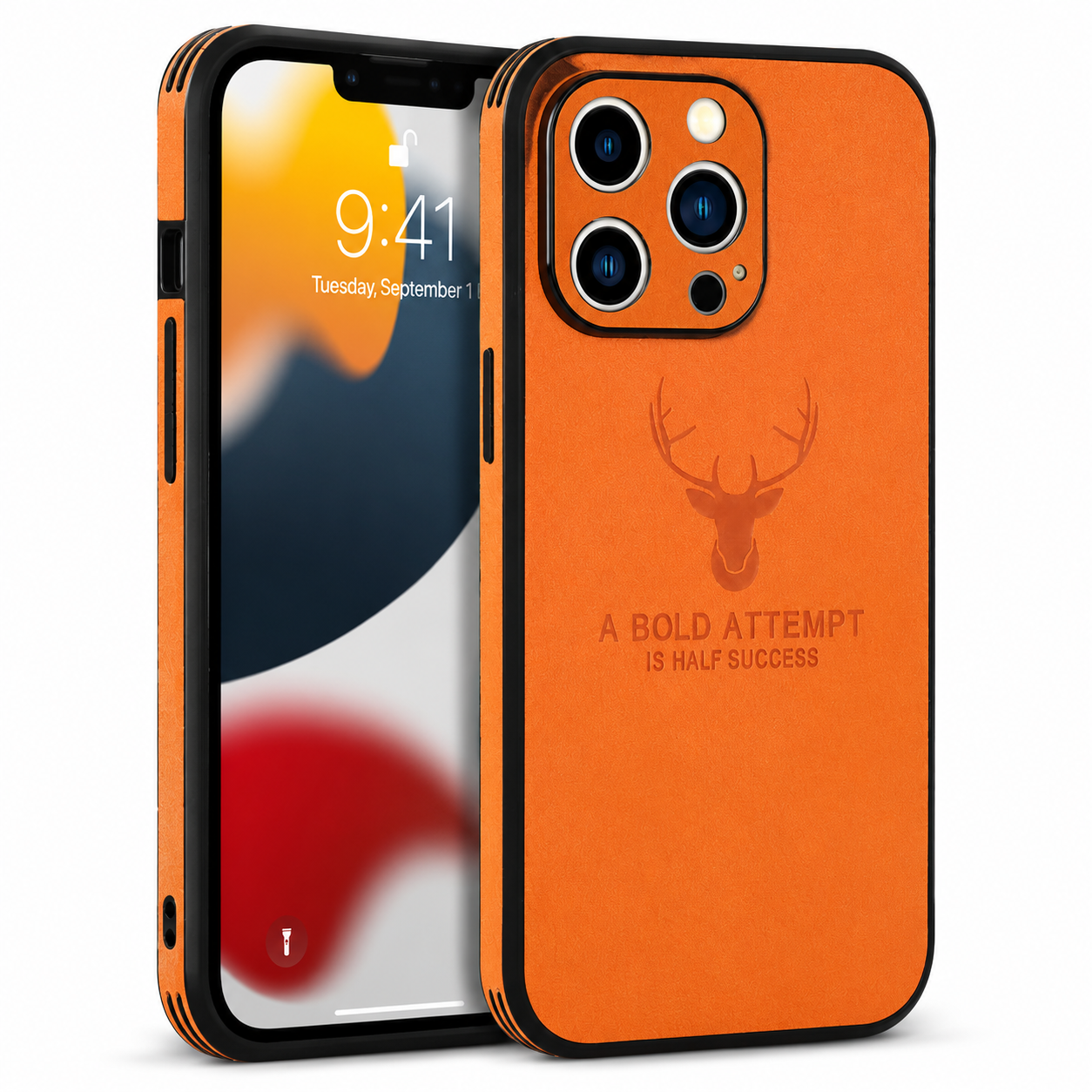Premium iPhone Case MagSafe Compatible Canvas Texture Deer Pattern Magnetic Cover Shockproof Bumper Frame Camera Lens Guard Slim Full Coverage Design