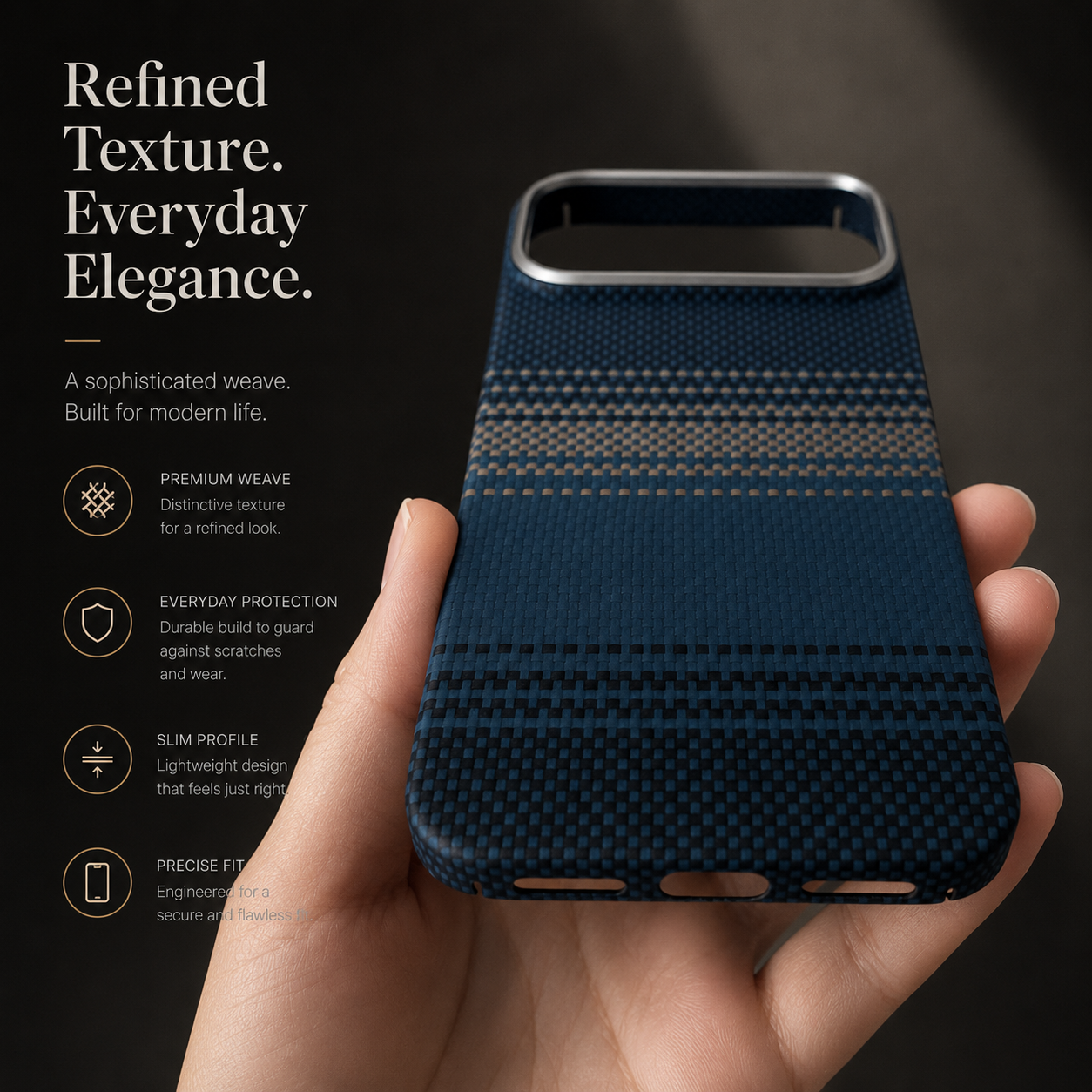 Premium iPhone Case MagSafe Compatible Carbon Fiber Aramid Protective Cover Camera Lens Protection Ultra Thin Shockproof Anti Fingerprint Waterproof Full Coverage