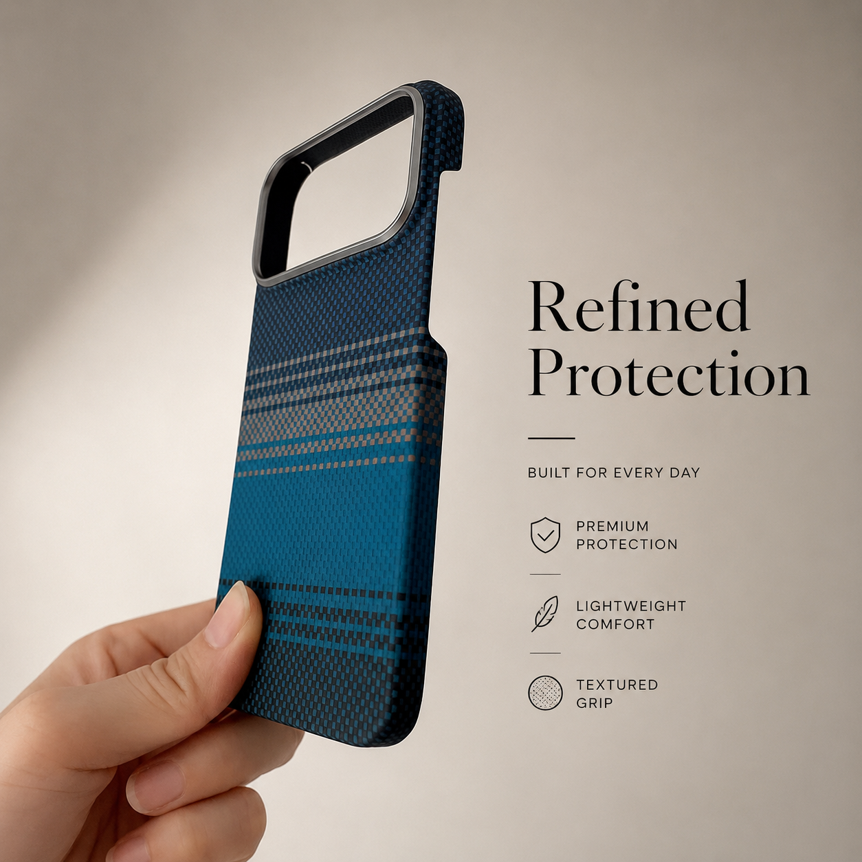 Premium iPhone Case MagSafe Compatible Carbon Fiber Aramid Protective Cover Camera Lens Protection Ultra Thin Shockproof Anti Fingerprint Waterproof Full Coverage