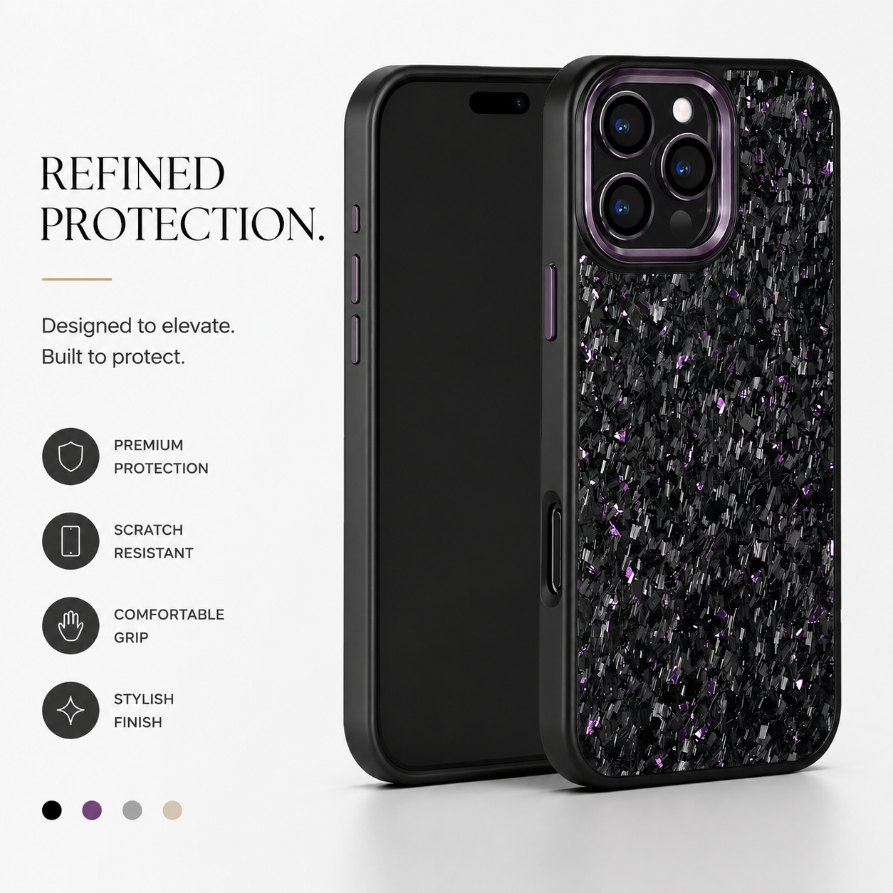Premium iPhone Case MagSafe Compatible Carbon Fiber Cover Dual Layer Shockproof Metal Lens Guard Anti Scratch Lightweight Full Coverage Design