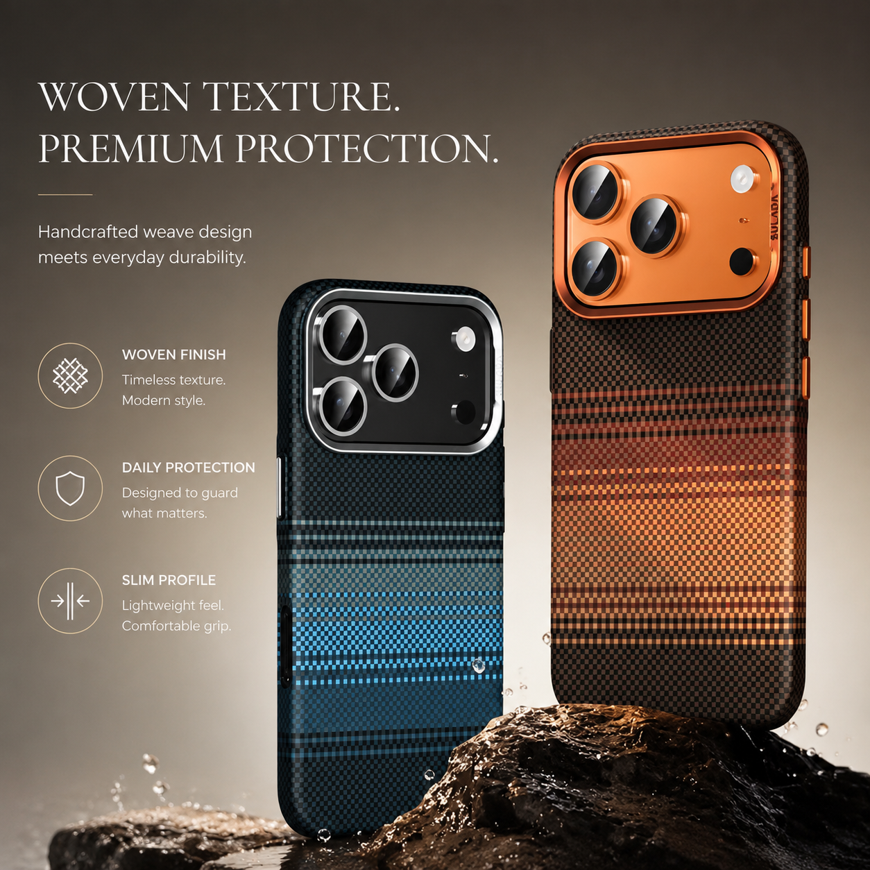 Premium iPhone Case MagSafe Compatible Carbon Fiber Cover Magnetic Alignment Shockproof PC Hard Shell Anti Scratch Slim Non Slip Design