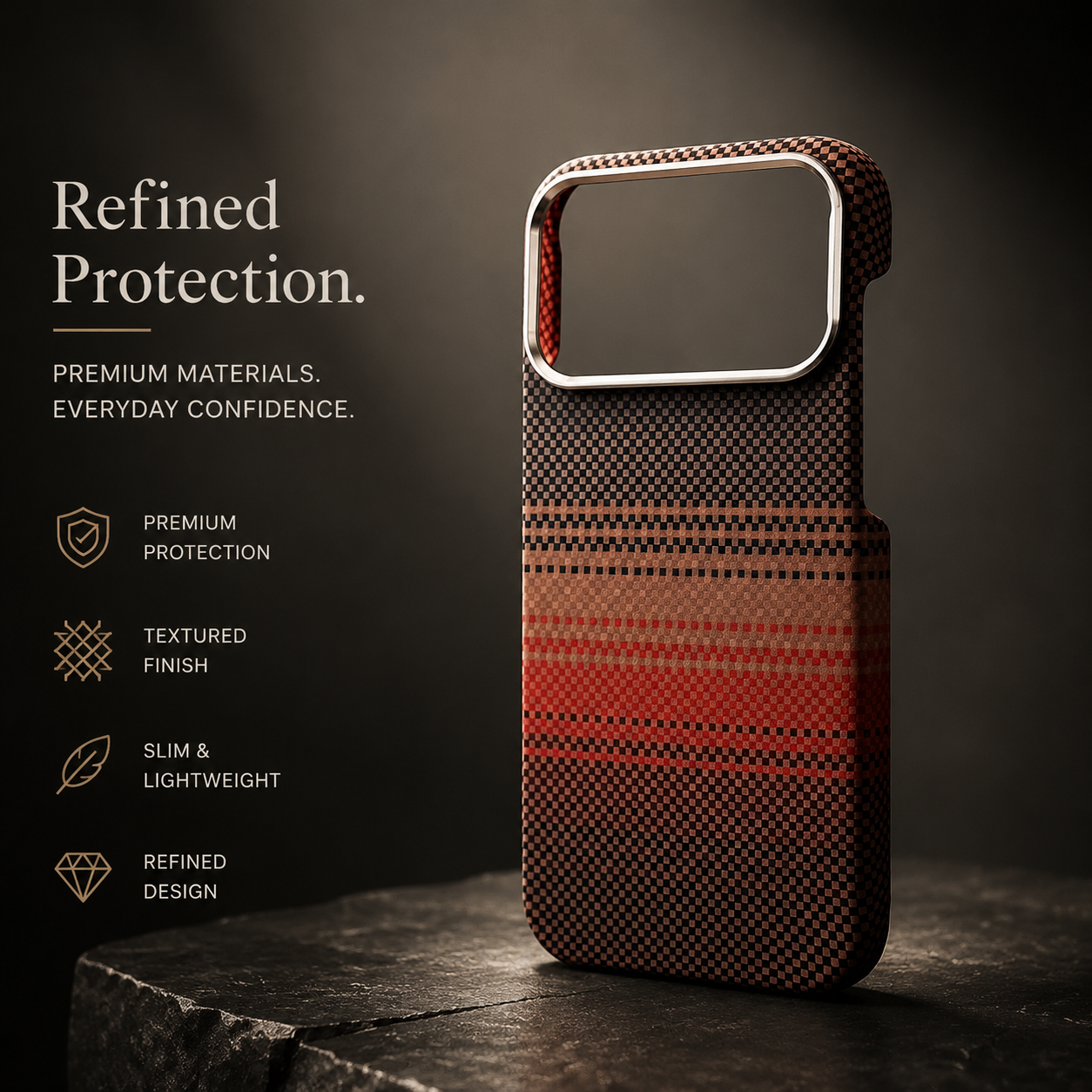 Premium iPhone Case MagSafe Compatible Carbon Fiber Cover Magnetic PC TPU Hybrid Shockproof Half Wrapped Slim Non Slip Protective Design