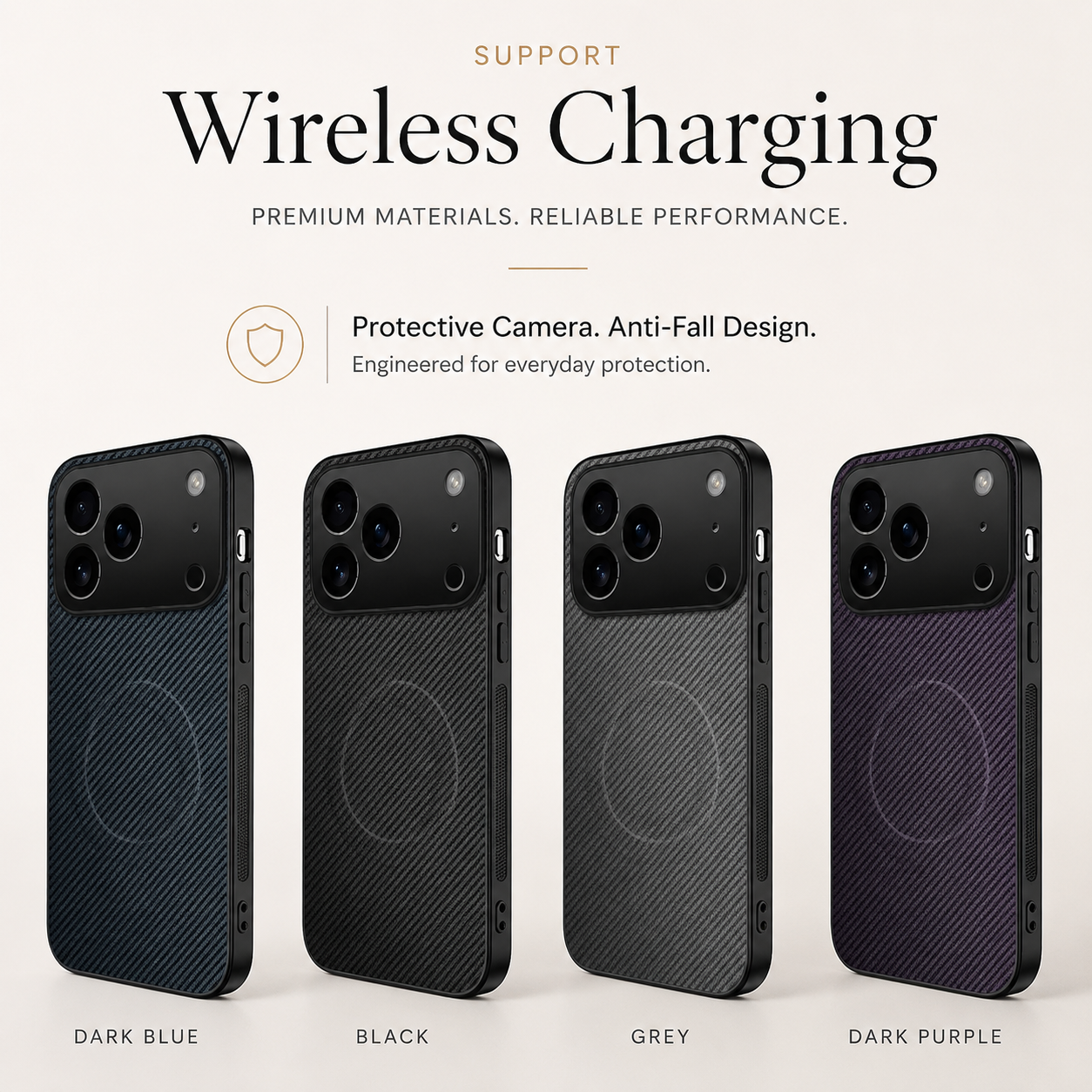 Premium iPhone Case MagSafe Compatible Carbon Fiber Magnetic Cover Ultra Thin Shockproof Camera Protection Slim Lightweight Anti Scratch Design