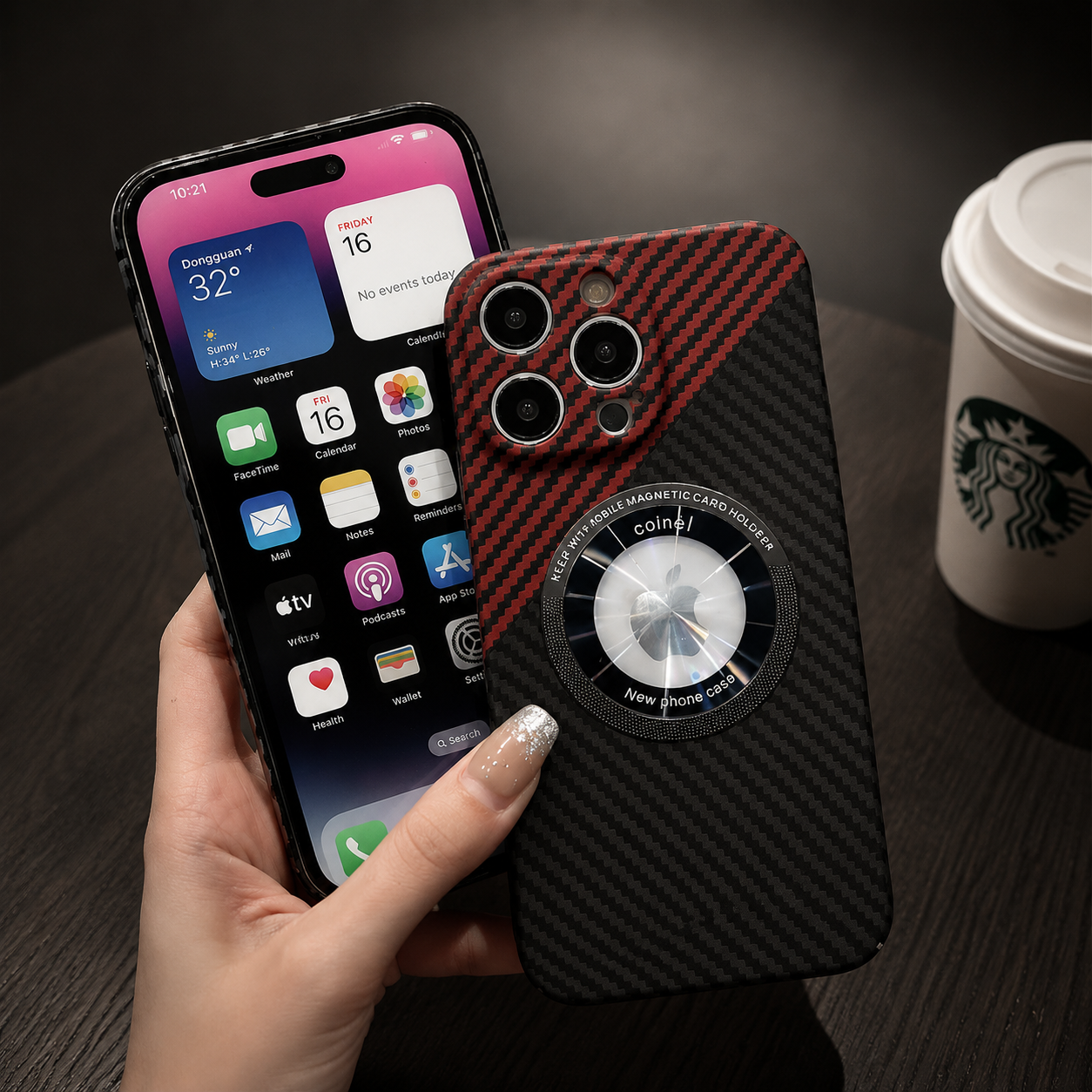 Premium iPhone Case MagSafe Compatible Carbon Fiber Magnetic Slim Cover Shockproof Lightweight Camera Lens Protection Protective Minimal Design