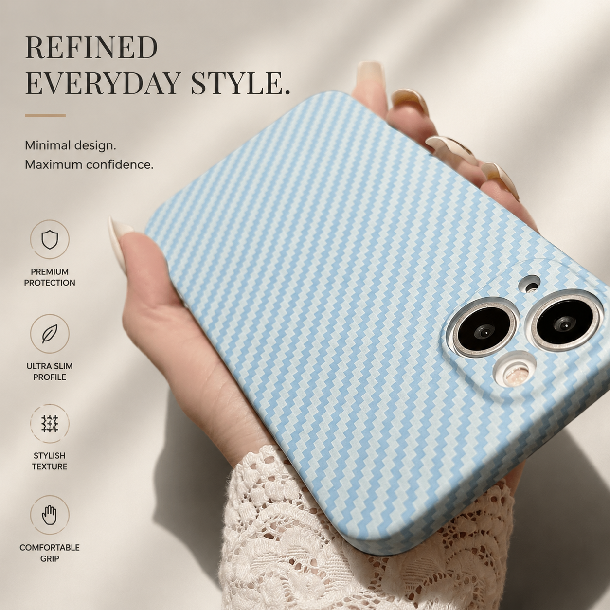 Premium iPhone Case MagSafe Compatible Carbon Fiber Matte Cover Hard PC Magnetic Shockproof Protective Camera Lens Guard Slim Full Coverage Design