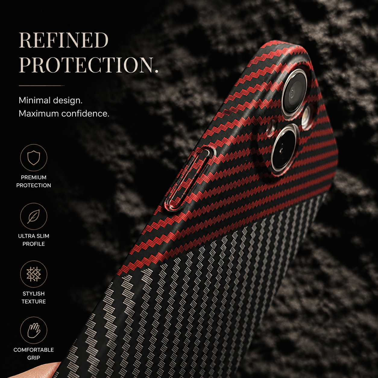 Premium iPhone Case MagSafe Compatible Carbon Fiber Matte Cover Hard PC Magnetic Shockproof Protective Camera Lens Guard Slim Full Coverage Design