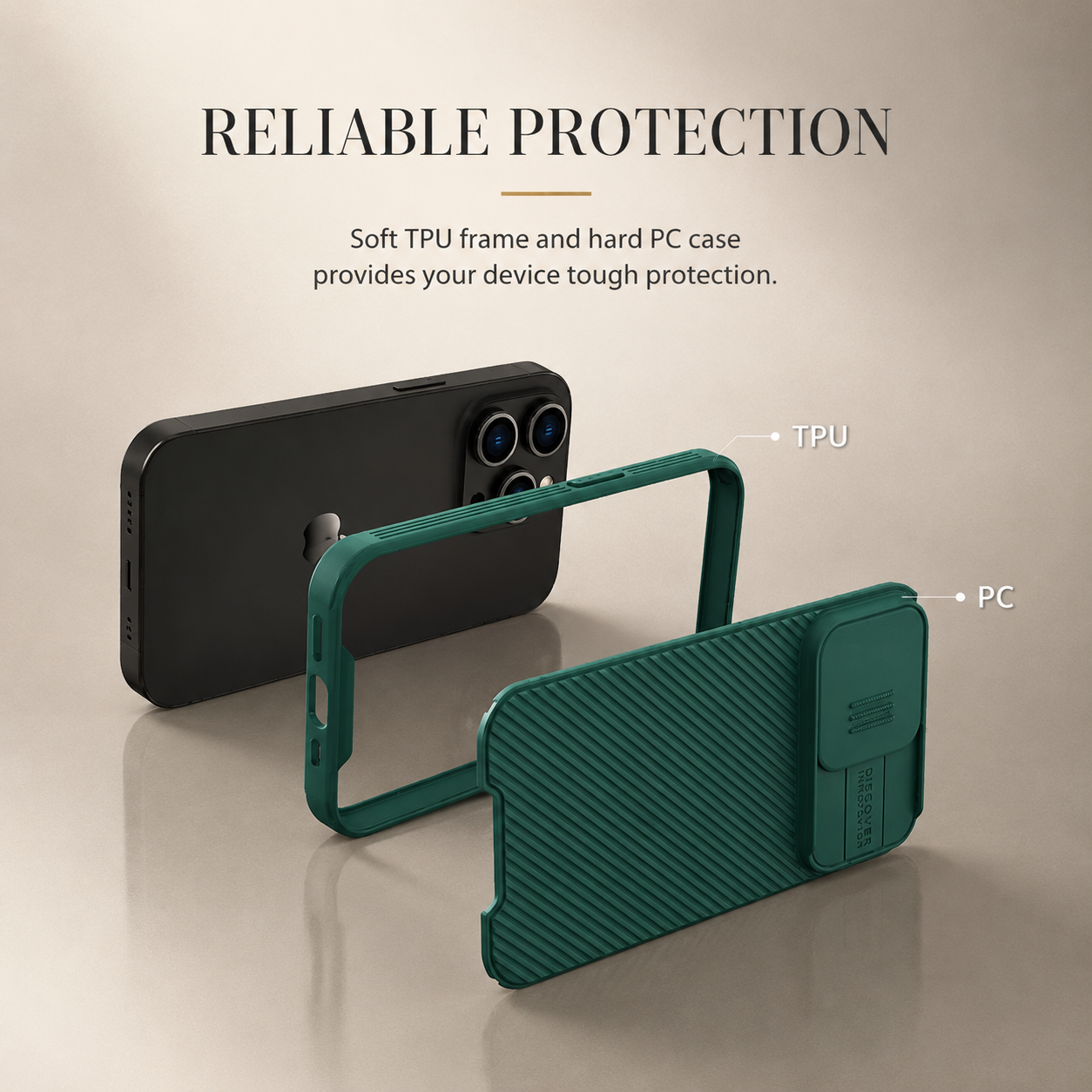 Premium iPhone Case MagSafe Compatible Carbon Fiber Texture Sliding Camera Cover Magnetic Cover Shockproof Protective Lens Guard Slim Design