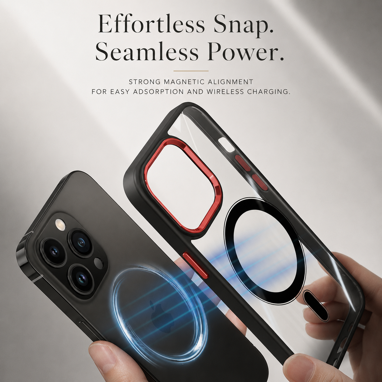 Premium iPhone Case MagSafe Compatible Clear Hybrid Cover Transparent HD Back Magnetic Shockproof Protective Camera Lens Guard Slim Full Coverage Design